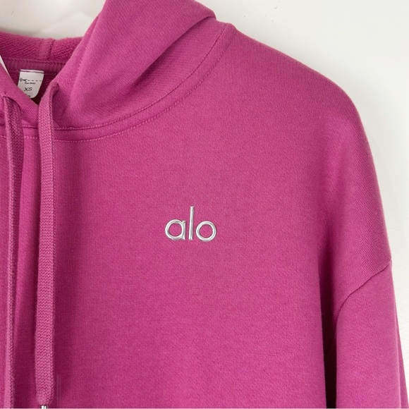 Rare ALO Yoga Accolade Hoodie Raspberry Sorbet, Size XS - Picture 3 of 5